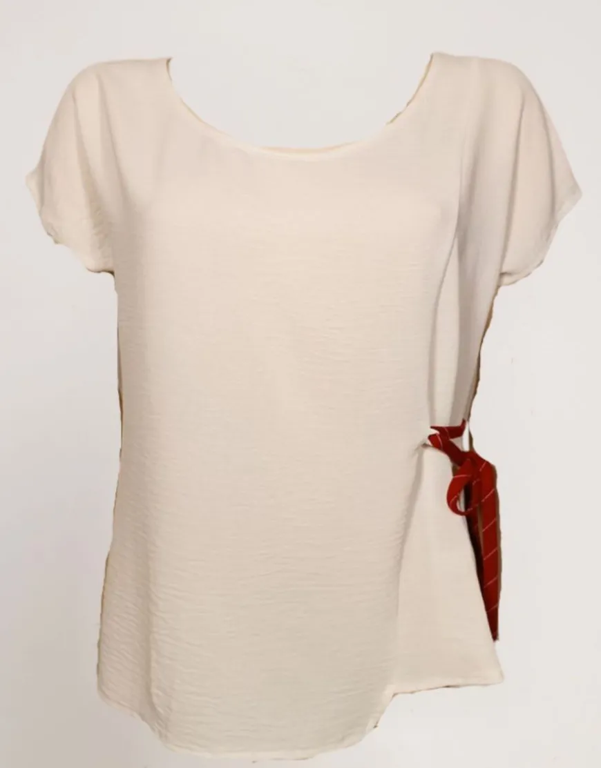 Casacca con nastrino rosso gessato