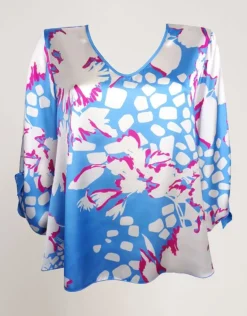 Casacca con scollo a V e fiocchi