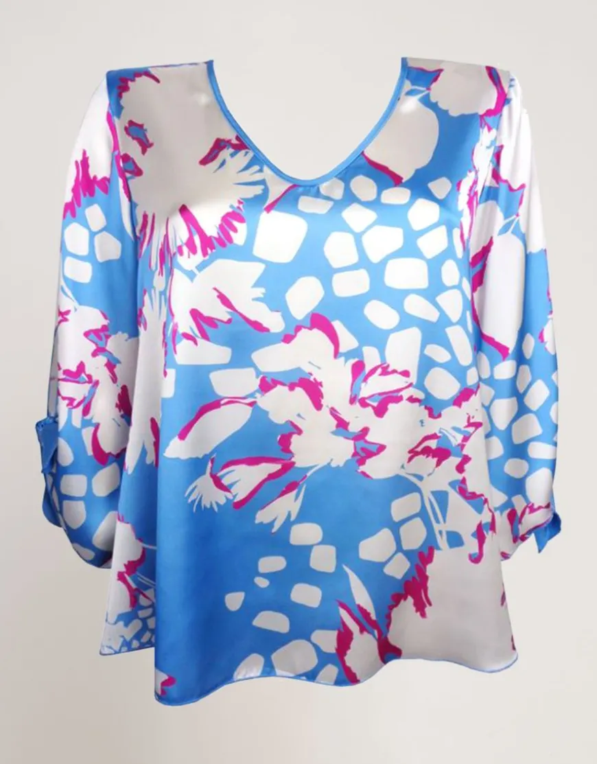 Casacca con scollo a V e fiocchi