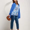 Casacca fantasia bluette