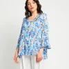 Casacca fantasia bluette