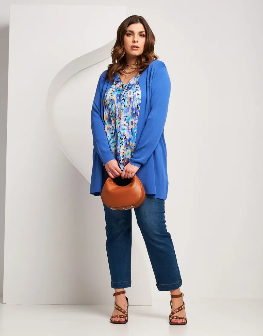 Casacca fantasia bluette