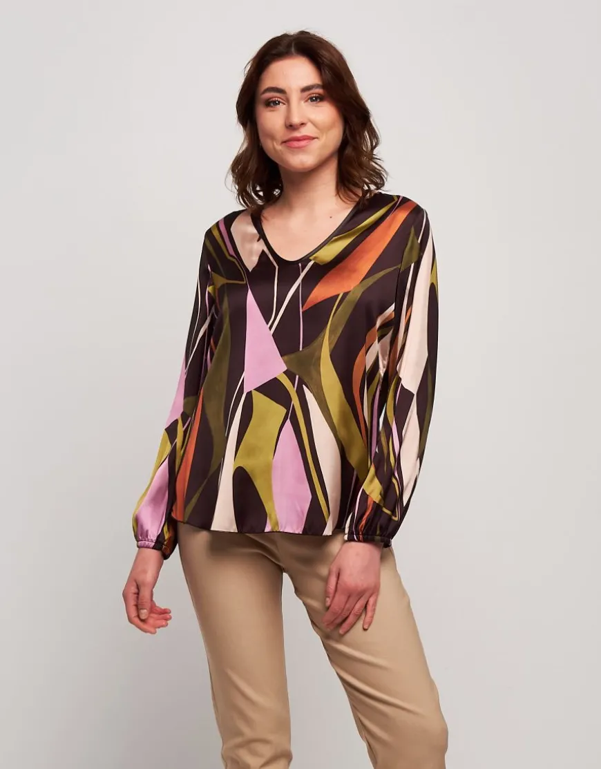 Casacca fantasia con scollo a V
