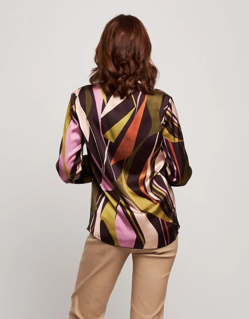 Casacca fantasia con scollo a V