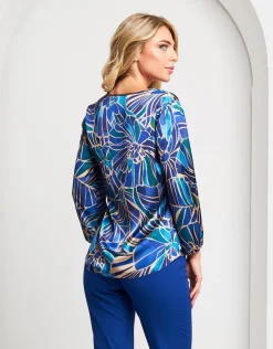 Casacca fantasia smeraldo in raso