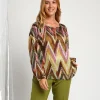 Casacca fantasia zig zag