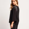 Casacca in chiffon con frange
