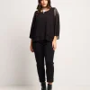 Casacca in chiffon con frange