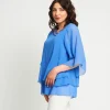 Casacca in chiffon con pietre
