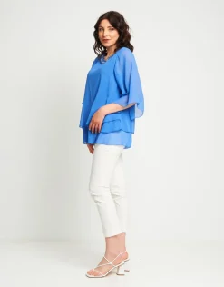 Casacca in chiffon con pietre