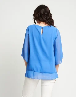 Casacca in chiffon con pietre