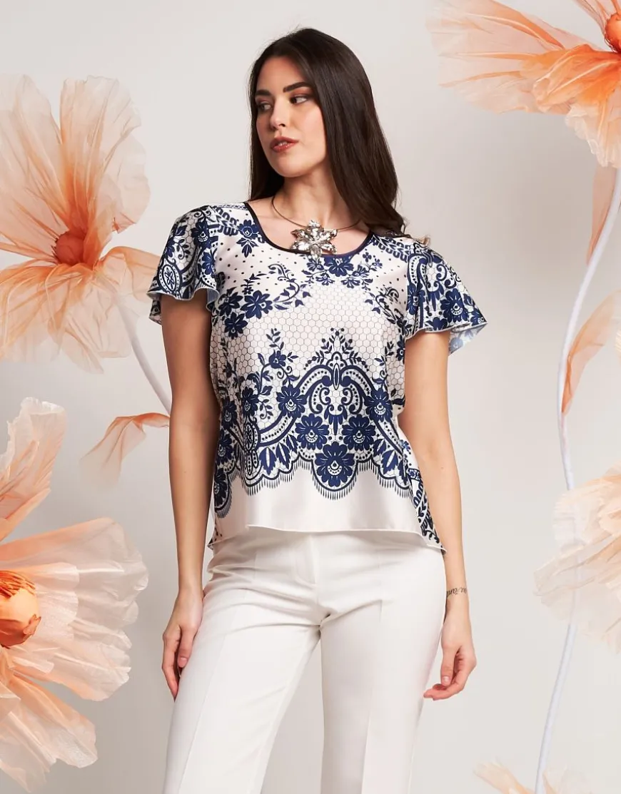 Casacca in fantasia pizzo