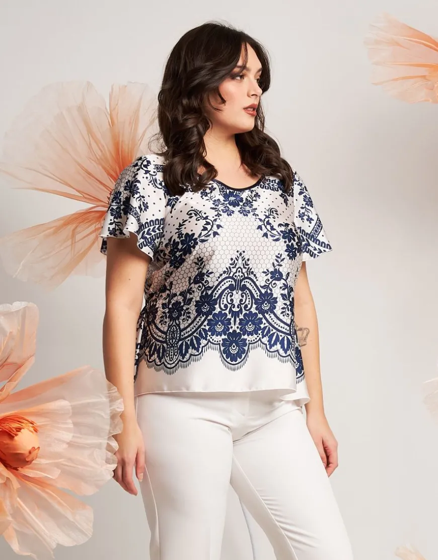 Casacca in fantasia pizzo