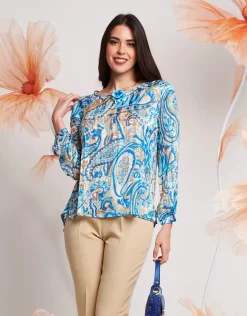 Casacca in georgette filo oro
