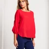 Casacca in georgette rossa