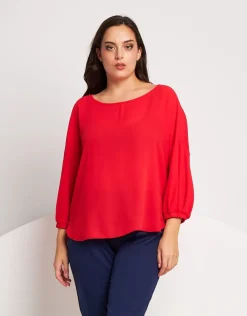 Casacca in georgette rossa