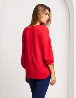 Casacca in georgette rossa