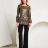 Casacca in paillettes oro