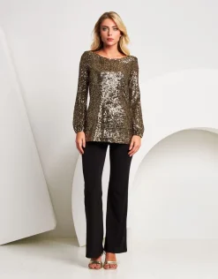 Casacca in paillettes oro