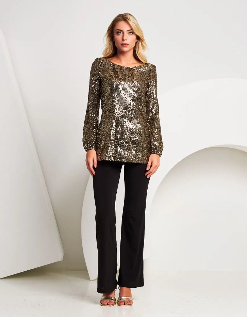 Casacca in paillettes oro