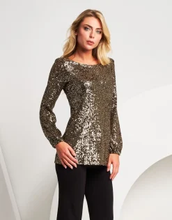Casacca in paillettes oro
