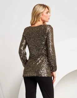 Casacca in paillettes oro