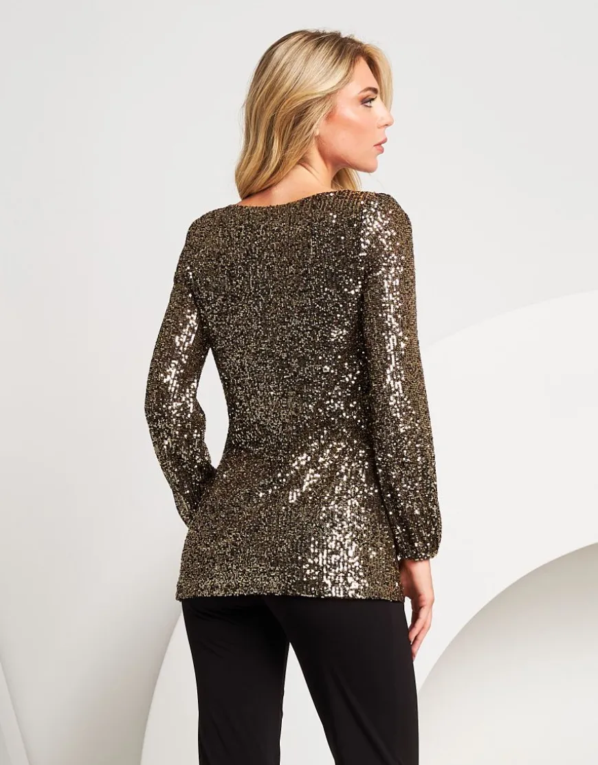 Casacca in paillettes oro