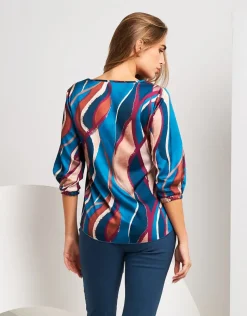 Casacca in raso con elastico ai polsi