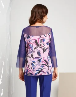 Casacca in raso con maniche in tulle