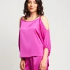 Casacca in raso e maniche in georgette