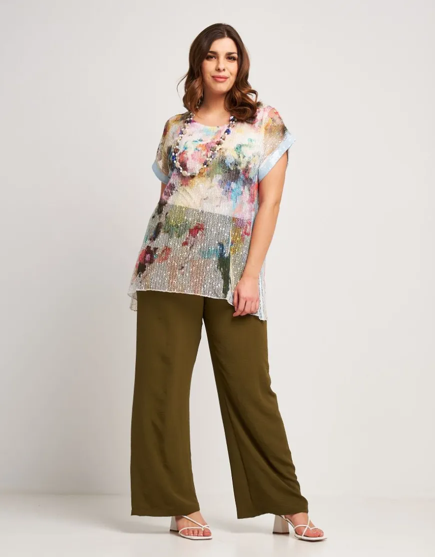 Casacca in rete con inserti in paillettes
