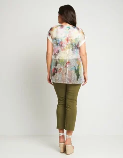 Casacca in rete con inserti in paillettes