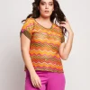 Casacca in rete multicolor