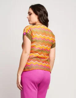 Casacca in rete multicolor