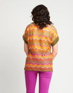 Casacca in rete multicolor