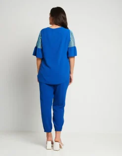 Casacca in viscosa con inserti in rete