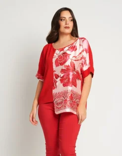 Casacca in viscosa con maniche a kimono