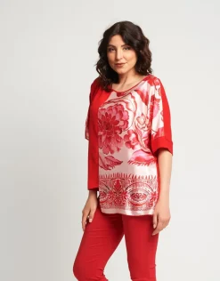 Casacca in viscosa con maniche a kimono