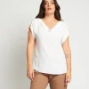 Casacca in viscosa con scollo e passanti