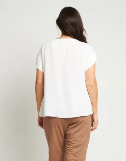 Casacca in viscosa con scollo e passanti