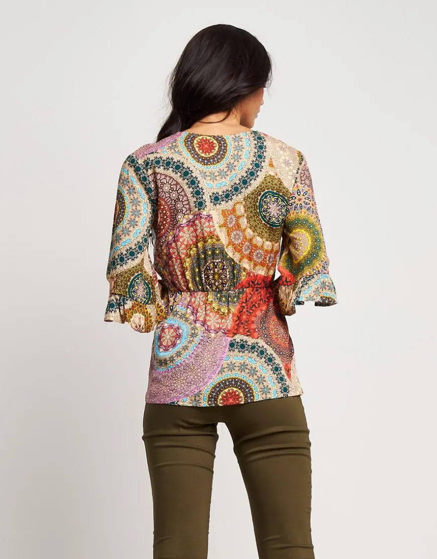 Casacca in viscosa fantasia mandala