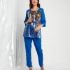 Casacca lunga con cinturino e paillettes animalier