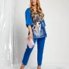 Casacca lunga con cinturino e paillettes animalier