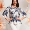 Casacca svasata in fantasia pizzo