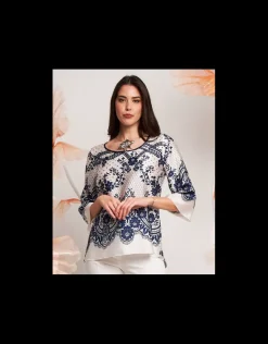 Casacca svasata in fantasia pizzo