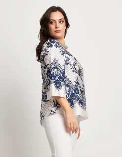 Casacca svasata in fantasia pizzo