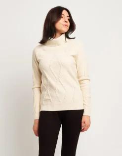 Dolcevita a coste con maniche raglan