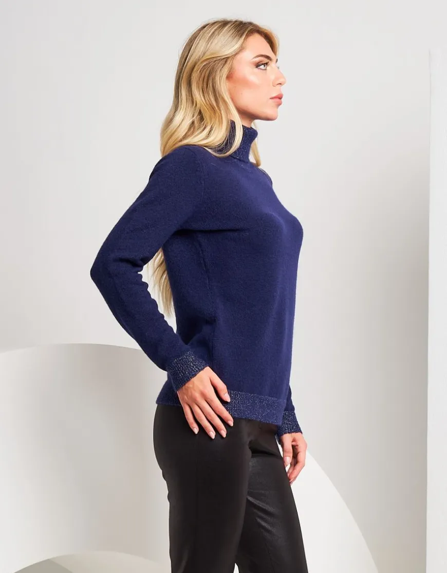 Dolcevita con dettagli in lurex