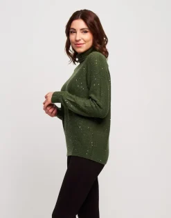 Dolcevita con filato in paillettes