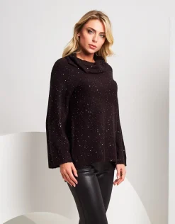 Dolcevita con filato in paillettes